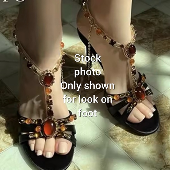 Giuseppe Zanotti Brown and Gold Sandals - Picture 15 of 16